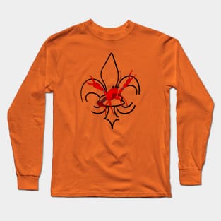 Fleur de lis crawfish Long Sleeve T-Shirt